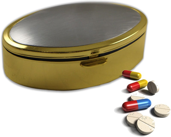 Designer Polished Chrome 2 Compartment Pill Box – Bewild