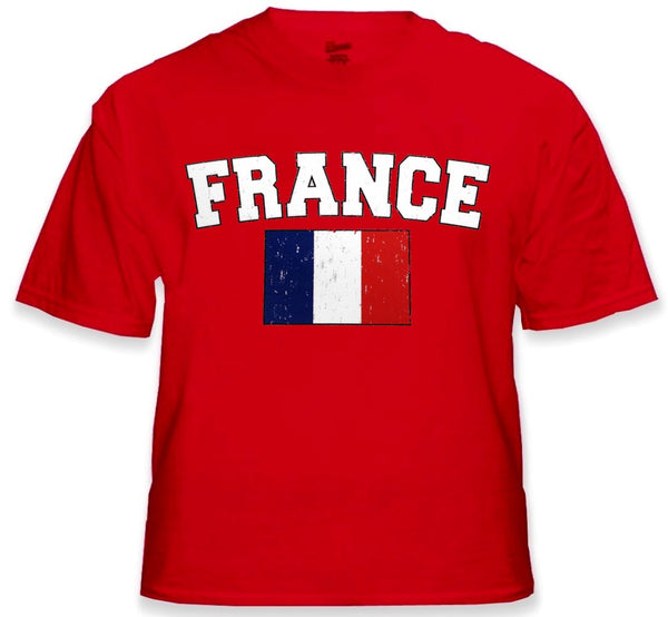 France International Mens Vintage Flag Bewild T-Shirt –