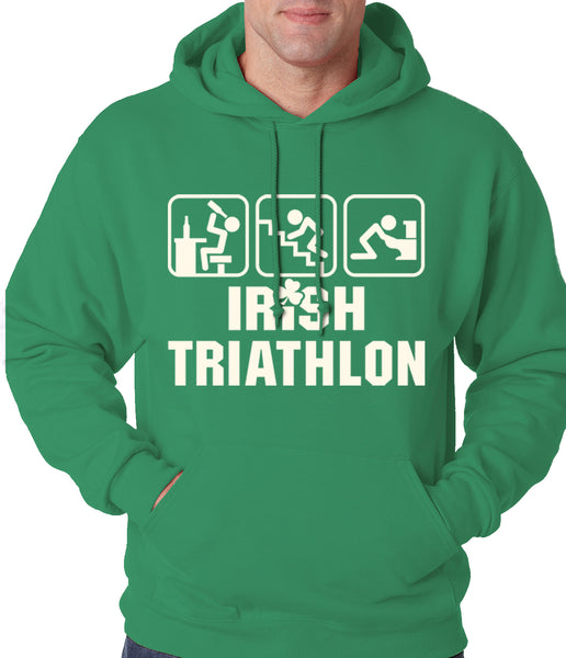 TeeShirtPalace | Funny Irish Yoga St Patricks Day Green Hoodie