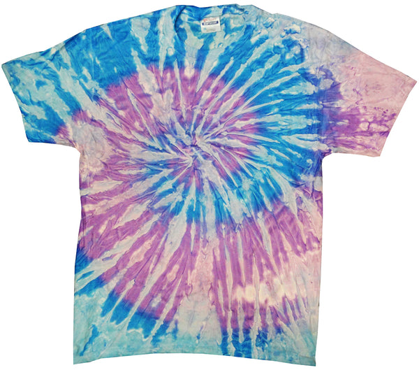 Blue, Lavender, and White Tie-Dye Jersey Knit - Soft and Fun! LAST
