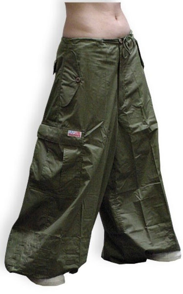 Unisex 40  Wide Leg UFO Pants (Olive Green)