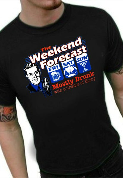 Weekend Forecast Mostly Drunk with a Chance of Ice Fishing T-Shirt