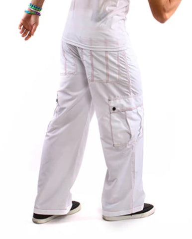 Kikwear 23" Microsuede Cargo Pants (White)