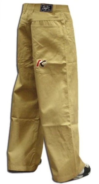 Kikwear 32'' Twill Old Skool Pants (Khaki)