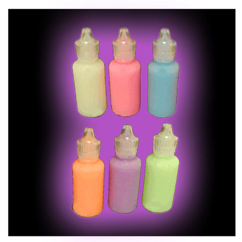  Black Light Reactive Neon Fabric Paints (6 pack)