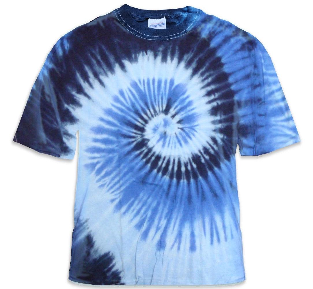 Blue Tie Dye Shirt / Adult Mens T Shirt Including Plus Sizes / Groovy  Fathers Day Shirt / Spiral Design