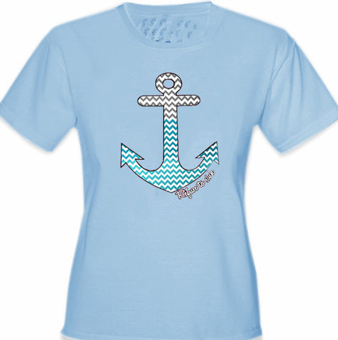 Chevron Lines Refuse To Sink Girl's T-Shirt