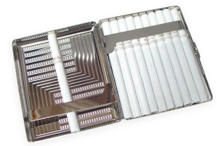 Brushed Steel Cigarette Case (For Regular Sized, 100s, and 120s) – Bewild