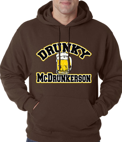 Drunky McDrunkerson Funny Adult Hoodie