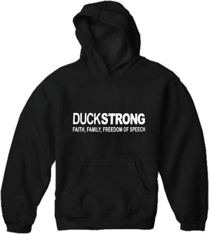 DuckStrong Faith, Family, Freedom Of Speech Adult Hoodie