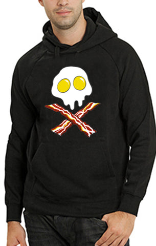 Eggs Bacon Skull Adult Hoodie