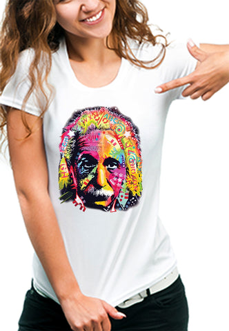 Einstein Graffiti Fractal Girl's T-Shirt