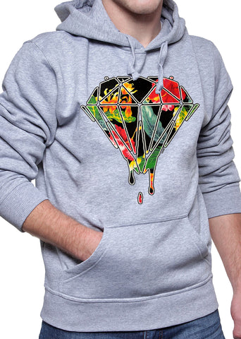 Floral Dripping Diamond Adult Hoodie