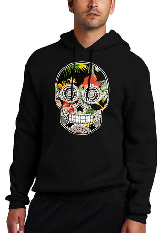 Floral Sugar Skull Adult Hoodie