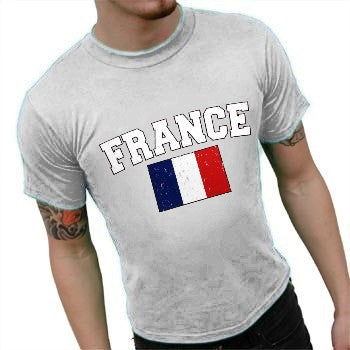 Mens France Vintage International – Bewild Flag T-Shirt