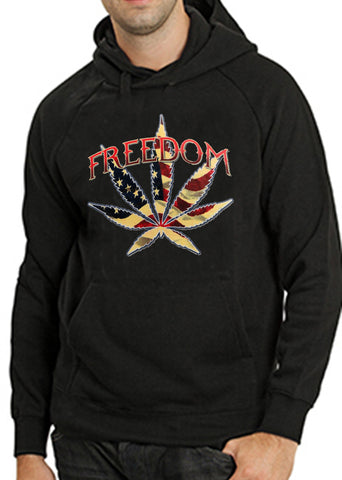 Freedom Pot Leaf Adult Hoodie