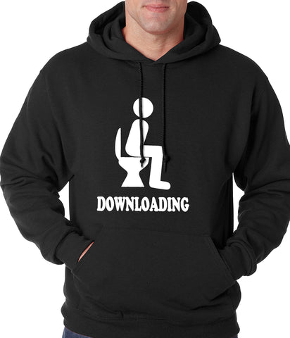 Funny Downloading Poop Adult Hoodie