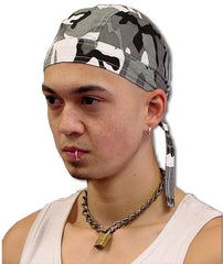 Grey Urban Camo DuRag