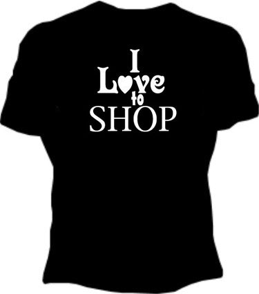 I Love To Shop Girls T-Shirt