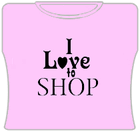 I Love To Shop Girls T-Shirt