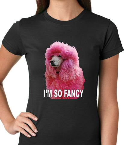 I'm So Fancy - Pink Poodle Ladies T-shirt