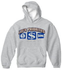 Life's Priorities - Eat, Sleep & Make Money Girls Hoodie