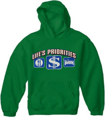 Life's Priorities - Eat, Sleep & Make Money Girls Hoodie