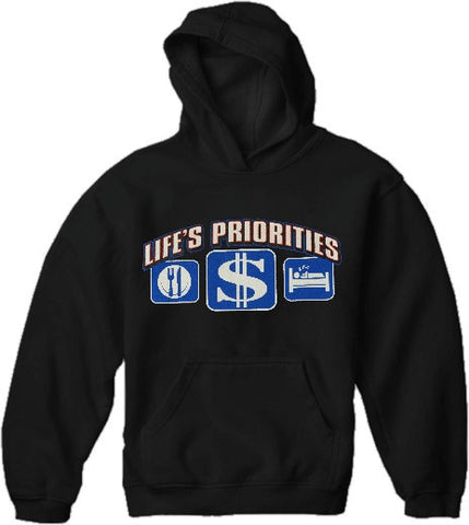 Life's Priorities - Eat, Sleep & Make Money Girls Hoodie