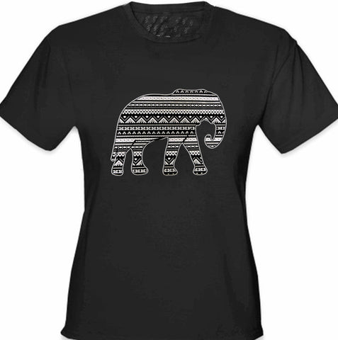 Lucky Aztec Elephant Girl's T-Shirt