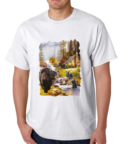 Mother Bear at the Cabin Mens T-shirt