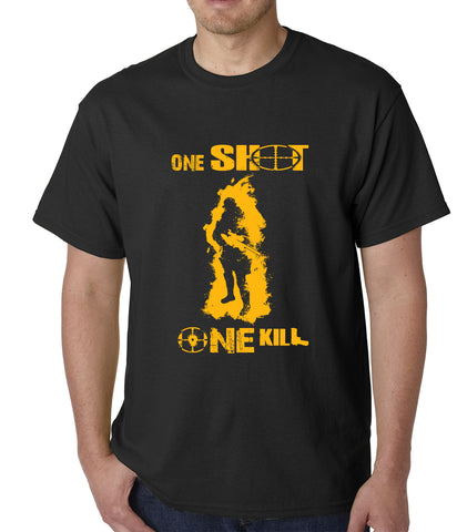 One Shot One Kill Sniper Mens T-shirt