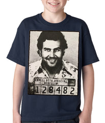 Pablo Escobar Smiling Mug Shot Kids T-shirt