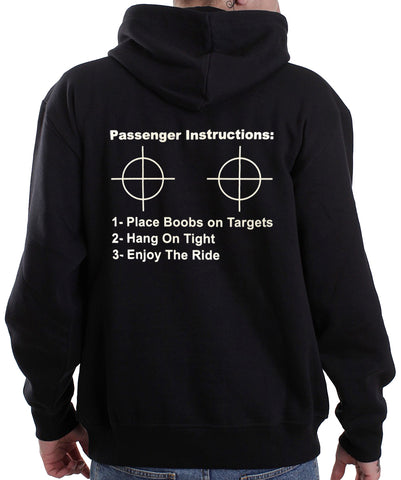 Passenger Instructions Adult Hoodie (Back Print)