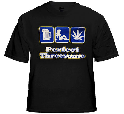 Pot Head & Stoner Tees - The Perfect Threesome T-Shirt