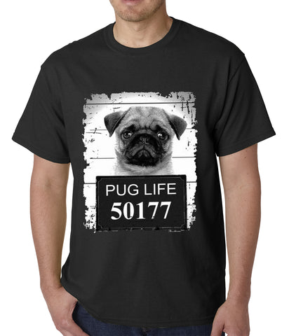 Mug Shot Pug Life Funny Mens T-shirt