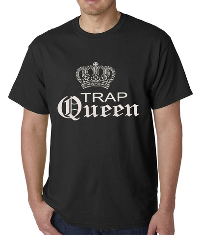 Trap Queen Silver Crown Mens T-shirt