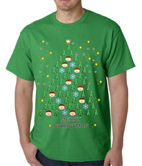 Ugly Christmas Tee - Emoji Christmas Tree Ugly Christmas Mens T-shirt