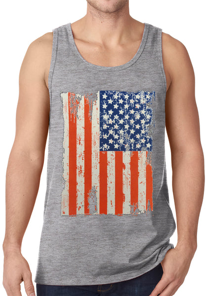 Vertical Distressed American Flag Tanktop – Bewild